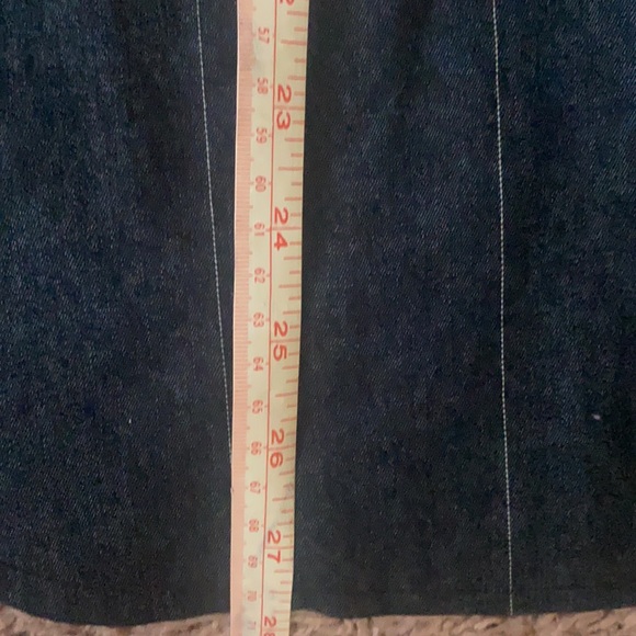 Vintage NWOT Chapter One dark denim skirt set with a white stripe no size tag - Picture 10 of 12